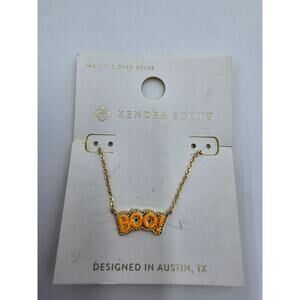 Kendra Scott Target Women's 14K Yellow Gold Over Brass Halloween "Boo" Necklace